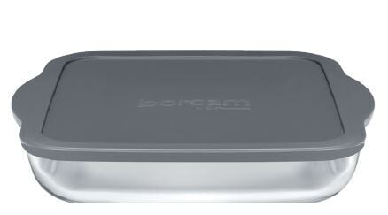 59024 BORCAM GRİ KAPAKLI KARE TEPSİ (~3200 CC)